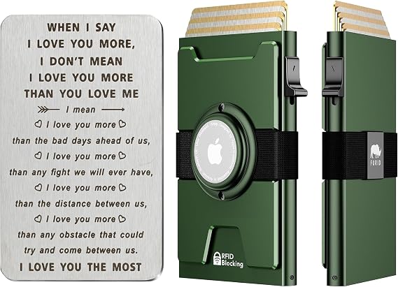 furid Birthday Gifts for Him: When I Say I Love You More Wallet Card - Anniversary Cards Gift for Husband Boyfriend