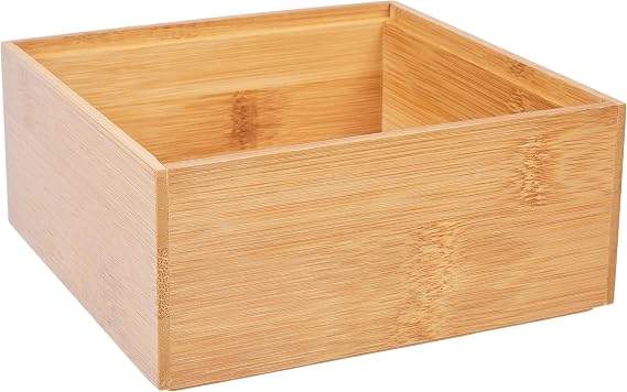 Zeller Storage Box, Wood, Multi-Colour, 15x15x6.5cm