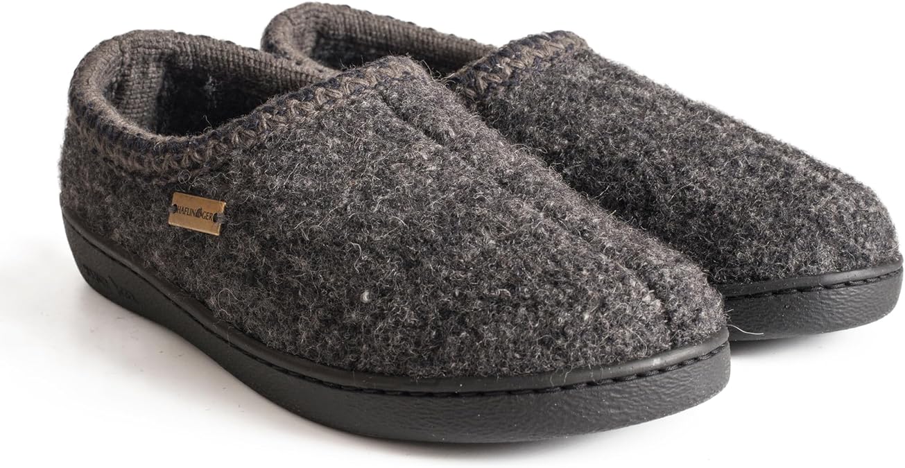 HAFLINGER Unisex ATB Pure Wool Hard Sole Slippers
