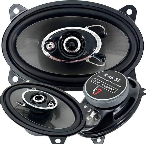 K7 Pair of K-46.3S 4x6-INCHS 4"x6" 180W 3-Way CAR Stereo Professional HIGH Performance Speaker System