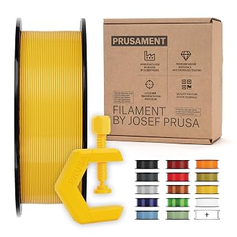 Prusament 3D Printer Premium Filament PETG Mango Yellow 1.75mm - 1kg Spool - High Precision 0.02 mm - Low Stringing - Strong Layer Bond - No Tangling - Ideal for Beginners & Professionals