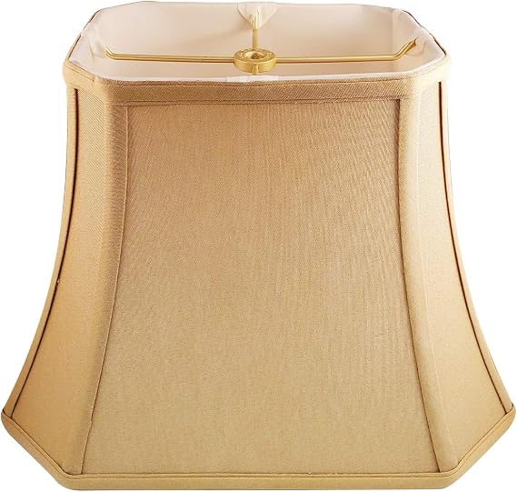 Royal Designs, Inc. BS-710-10AGL Rectangle Cut Corner Basic Lamp Shade, (4x6) x (7x10) x 8.25, Antique Gold