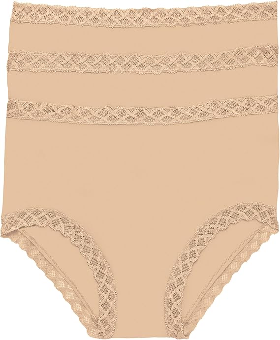 Natori, Womens, Bliss Full Brief 3-Pack, Cafe, Size: L (Women's 14-16), Inseam: One Size