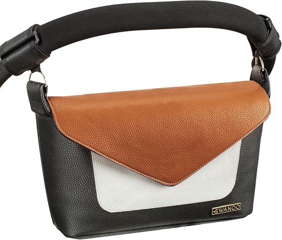 Non Slip Stroller Organizer With Brown Cover