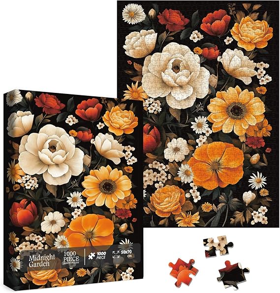 Vintage Beautiful Nature Flower Puzzles for Adults 1000 Pieces