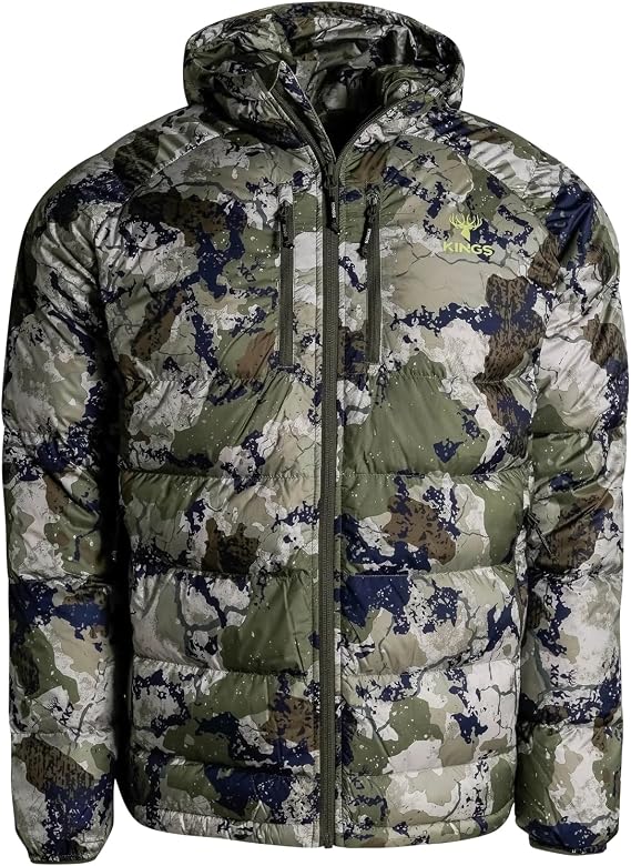 King's Camo XKG Down Hooded Transition Jacket | Large | 800 Fill Power | Water Resistant | Windproof | Ultra Lightweight