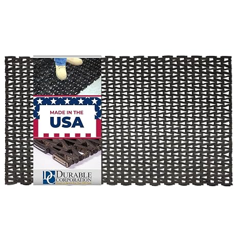 Durable Corporation 108H3660 36 in. W x 60 in. L Durite 108 Industrial Mats - Herringbone Weave