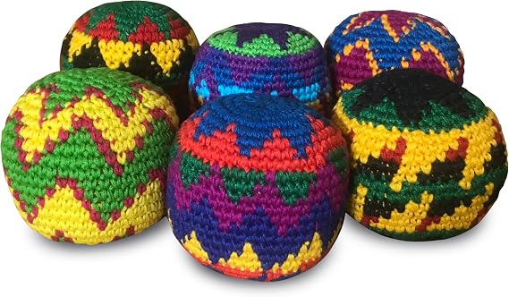 Dirtbag Crochet Footbags, Sacks You Kick, Pack of 6