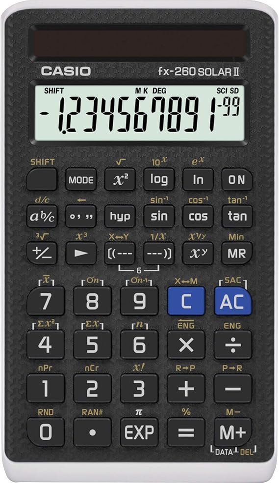 Casio fx-260 Solar II Scientific Calculator, 10-Digit Display