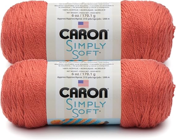 Bulk Buy: Caron Simply Soft Yarn Solids (2-Pack) (Persimmon)