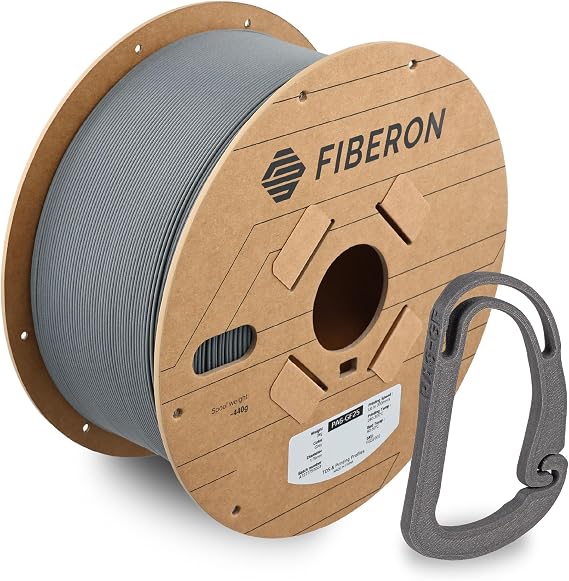 Polymaker Fiberon PA6-GF25 Glass Fiber Nylon Filament 1.75mm, Grey, 3kg