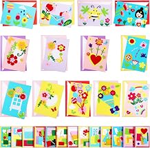 Zonon 13 Pieces Card Making Kits DIY Handmade Greeting Card for Kids Thank You Card Art Crafts Making Accessories for Teacher Mothers Day Fathers Day Birthday Classroom Exchange