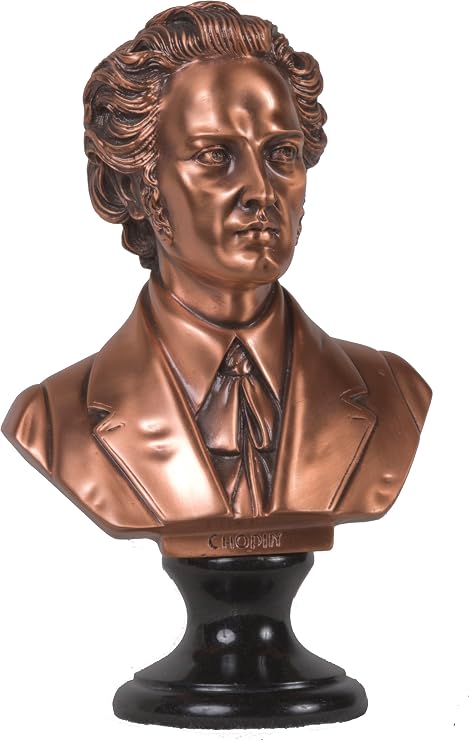 6" Copper Finish Chopin Bust on Black Base C102A