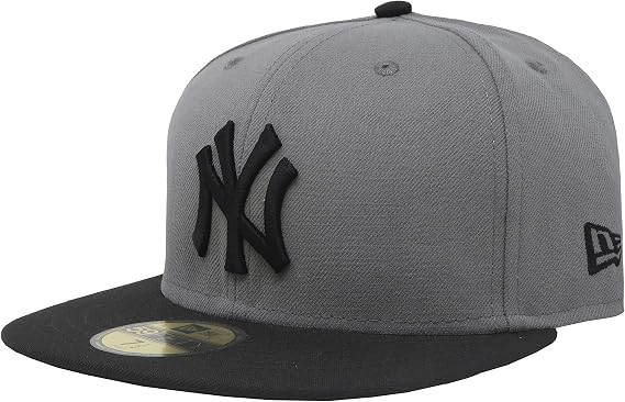 New Era 59Fifty Hat New York Yankees MLB Basic Storm Gray/Black Fitted Cap (7 3/4)