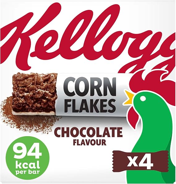Kellogg's Corn Flakes Chocolate cereal and milk snack bars 4 x 24g