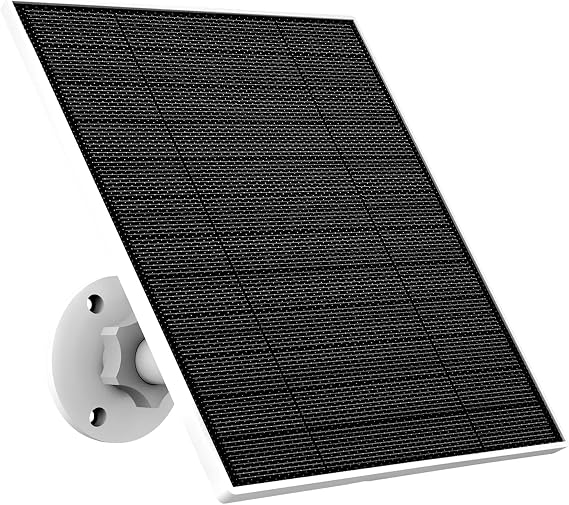 Solar Panel for Eufy Camera, 5W Solar Panel Charger Compatible with EufyCam, 5V Solar Panel with 9.8ft Charging Cable, IP65 Waterproof, Adjustable Wall Mount(1 Pack)