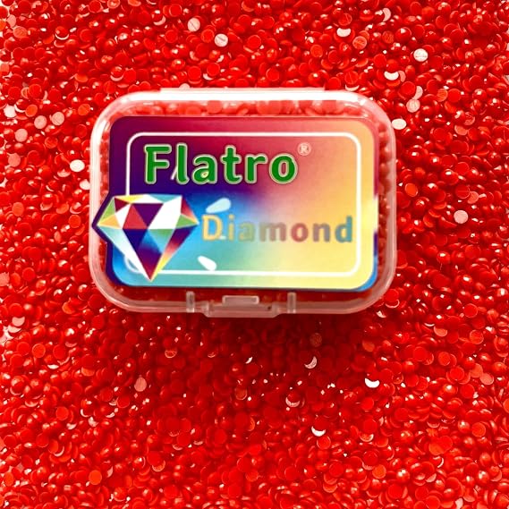 Flatro Red Diamond Art Beads, Color Code 606 Round Resin Drills