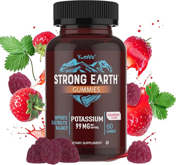 YUM-V'S Potassium Citrate Gummies 99 mg, Strawberry (60 Count)