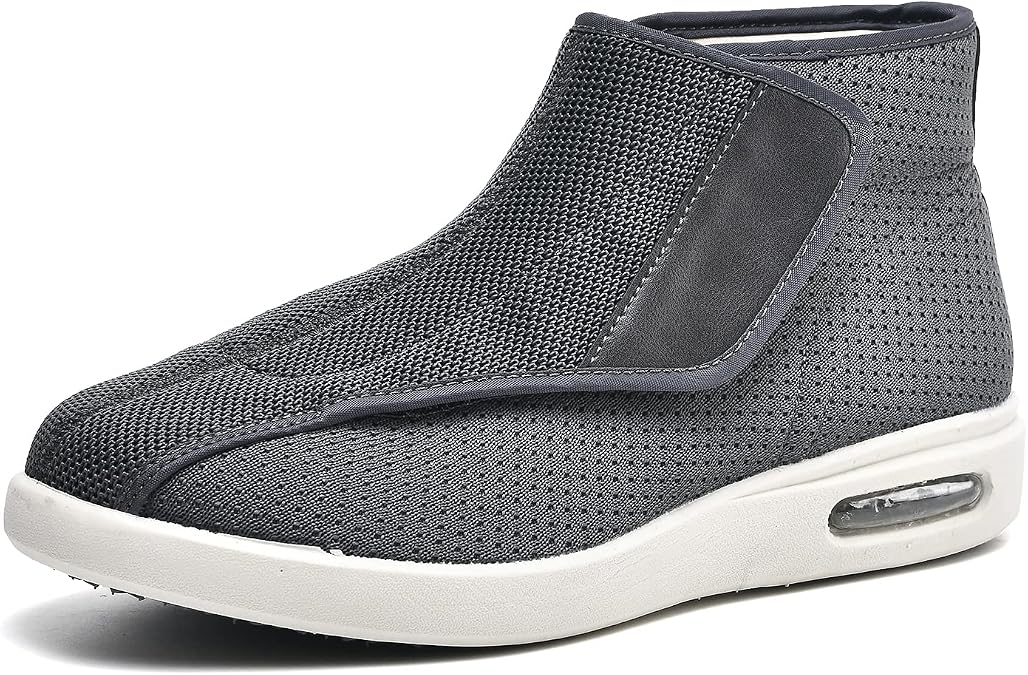Men's and Women's Diabetic Shoes for Men and Women Extra Wide Width Slip on Walking Shoes for Swollen Feet for Elderly Foot Pain Relief Walking Sneakers with Arch Support 046U