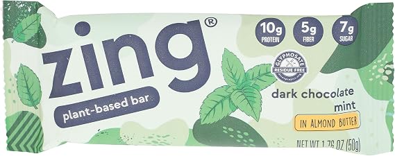 Zing Nutrition Bar, Dark Chocolate Mint, 1.76 Ounce