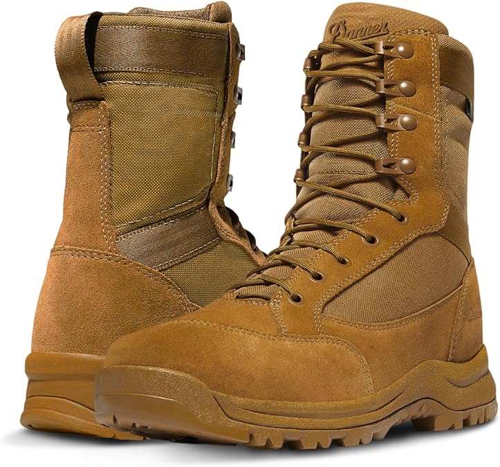 Danner Tanicus Waterproof Military Boots for Men Made with Rough-Out Leather and 1000D Nylon, with Slip-Resistant Outsole, AR 670-1 Certified | Rough-Out Leather and 1000D Nylon, Slip-Resistant Outsole, AR 670-1 Certified, Breathable Barrier