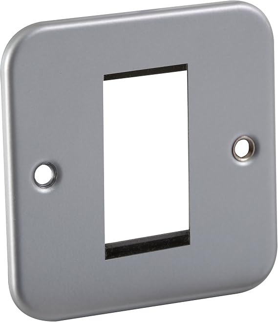 Metal Clad 1G Modular Faceplate Grey