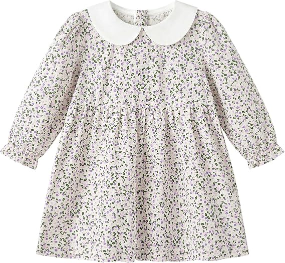 pureborn Baby Toddler Girl Dress Cotton Playwear Floral Dresses 1-5T