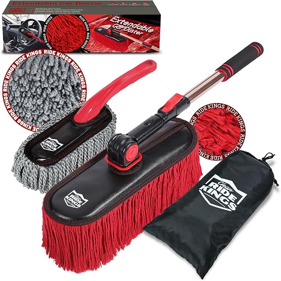 Exterior Car Duster & Brush Kit - Extendable,Wax Cotton