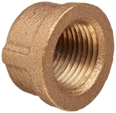 Brass Pipe Fitting, Class 125, Cap, 1/2" NPT Female
