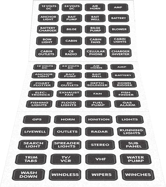 Blue Sea Systems 8214 Black 60 Label Set