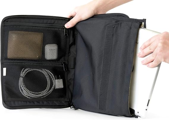 Mission Darkness Mojave Faraday Tablet Bag // Multi-Functional Travel Case with Accessory Pockets and Built-in Faraday Sleeve // Signal-Blocking, Anti-Tracking, Anti-Hacking, EMF Reduction