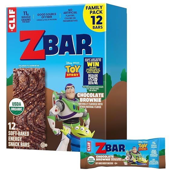Zbar Chocolate Brownie Soft-Baked Snack Bars, Organic Granola Bars, 12ct
