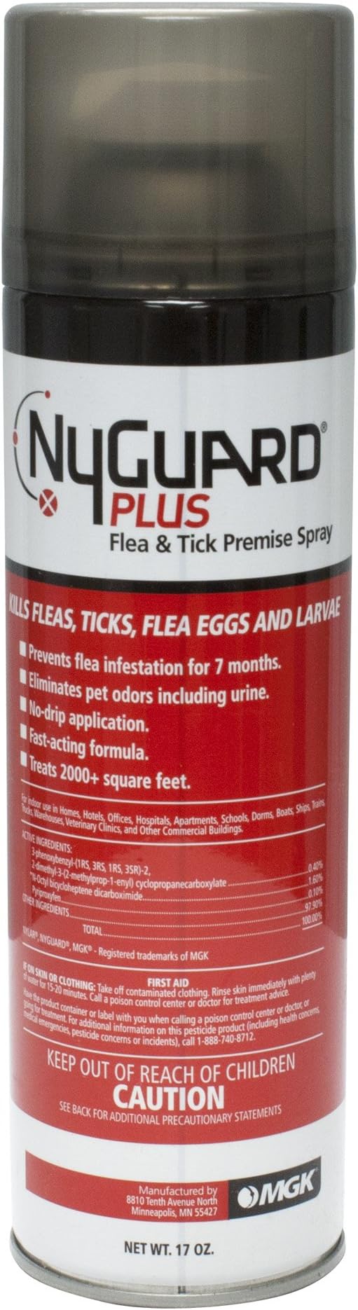 MGK - 806014 - NyGuard Plus Flea & Tick - Premise Spray - 17 oz, White (aerosol)