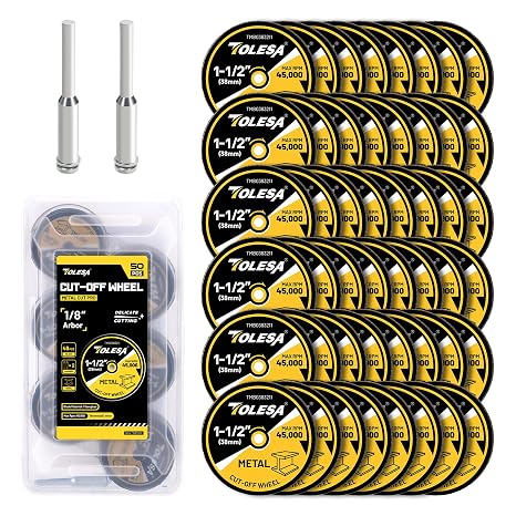 TOLESA 1-1/2 Fiberglass Reinforced Cut Off Wheels 48-Pack