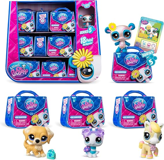 Littlest Pet Shop - Pet Surprise Display, 18 Pet Collector Set - Series 5 - LPS Gen 7, Authentic Mystery Figures, Surprise Collectible Kidult Toy, Girls, Boys, Kids, Tweens Ages 4+