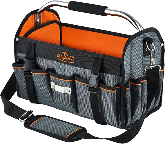 16-Inch Open-Top Tool Tote, 29-Pocket Pro Bag for All Trades