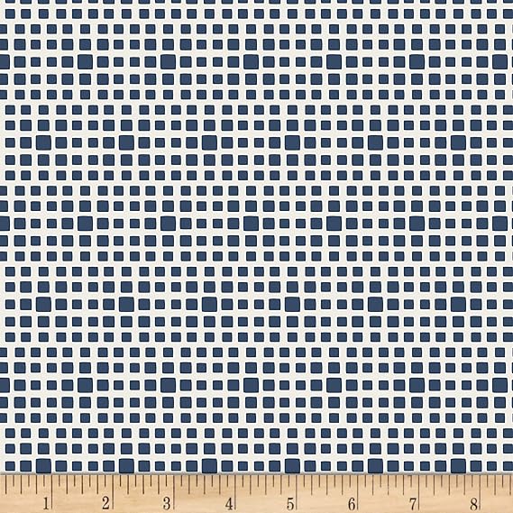 Art Gallery Squared Elements Navy Fabric by The Yard
