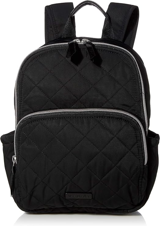 Vera Bradley Women's Performance Twill Small Backpack, Classic Black, One Size