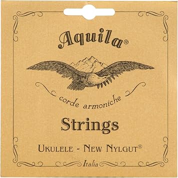 Aquila New Nylgut AQ-42 Banjo Ukulele Strings High G, 1 Set of 4, Synthetic Gut for Superior Tone & Stable Tuning