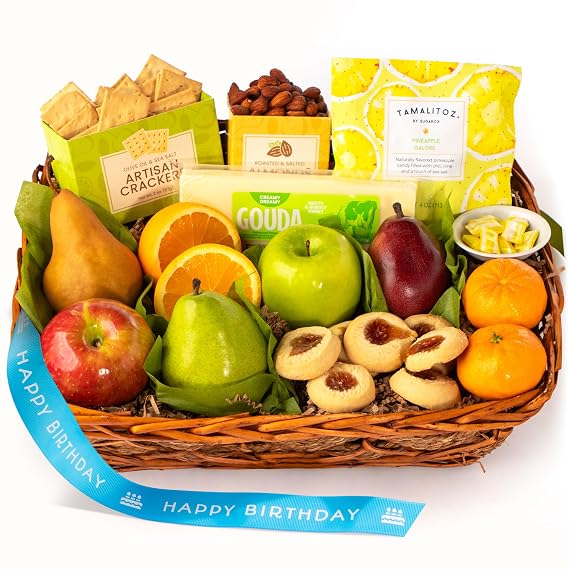 A Gift Inside Happy Birthday Classic Deluxe Fruit Basket