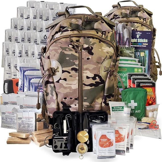6 Person Emergency Kit/Survival Backpack for 72 Hours for Natural Disasters, Hurricanes, Emergency or Bug Out Situations
