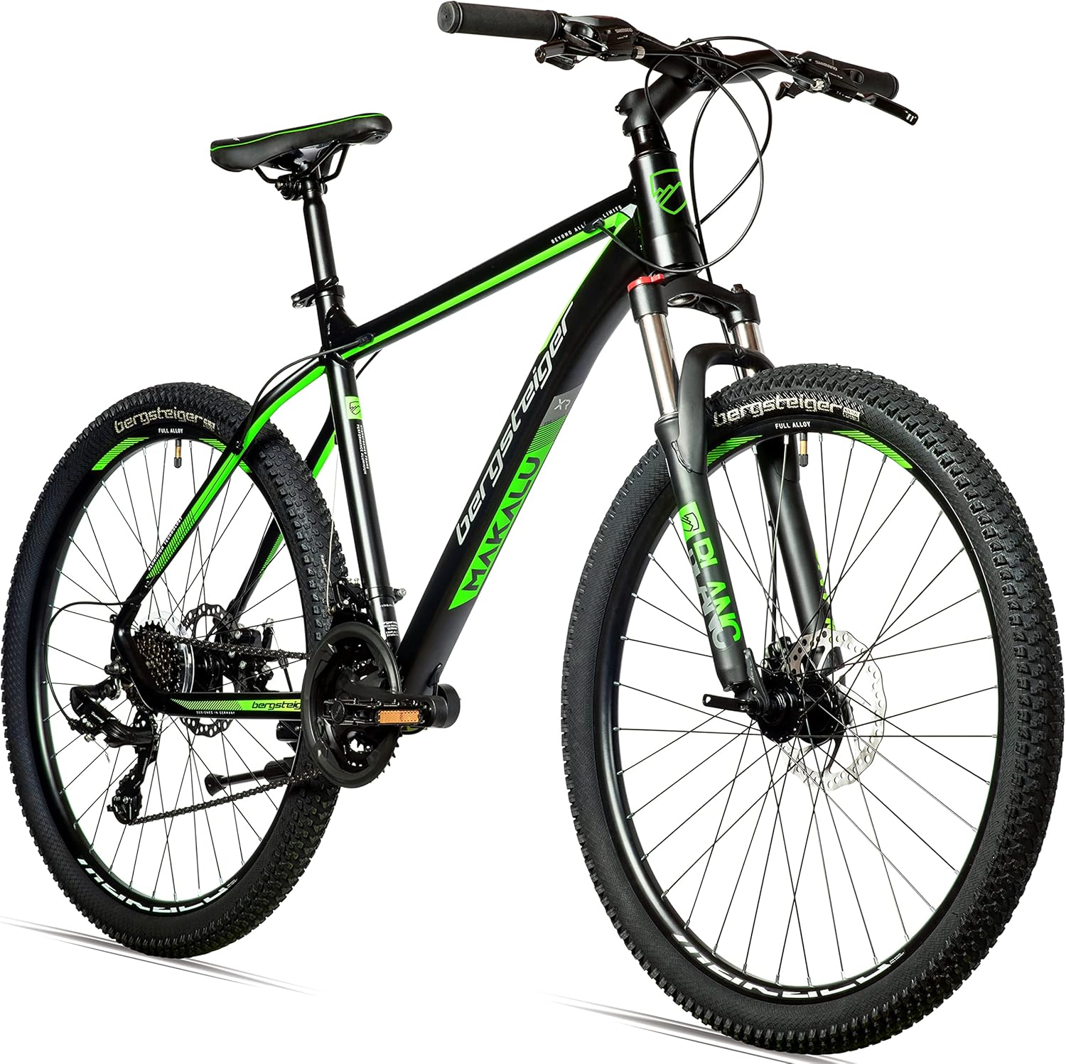 Bergsteiger Makalu 26 29 Zoll Mountainbike Aluminium geeignet ab 150 cm Scheibenbremse 21 Gang-Schaltung Hardtail Jungen-Fahrrad & Herren-Fahrrad