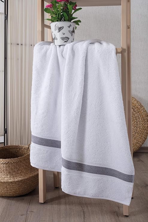 Large Bath Towels - 100% Cotton Turkish Towels Maximum Softness and Absorbent Bath Sheet, Heavy Weight 900 Gram 32 oz (35x67 inch) (Anthracite)