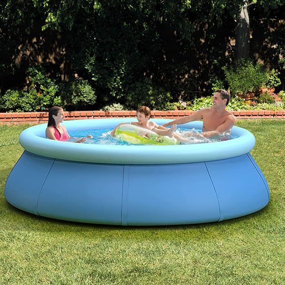 Inflatable Swimming Pool, Upgraded Leak-Proof Valve, Easy Set Up, 10ft
