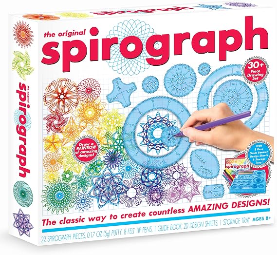 Spirograph Original Set with 22 Classic Spiro Parts, Pens, Paper and Putty