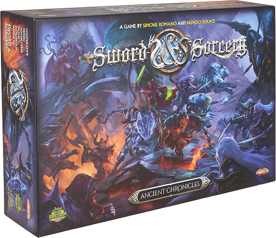 Ares Games Sword & Sorcery: Ancient Chronicles Core Set - A Board Game 1-5 Players - Board Games for Family 60+ Minutes of Gameplay - for Kids and Adults Ages 14+ English Version, Multi-Colored