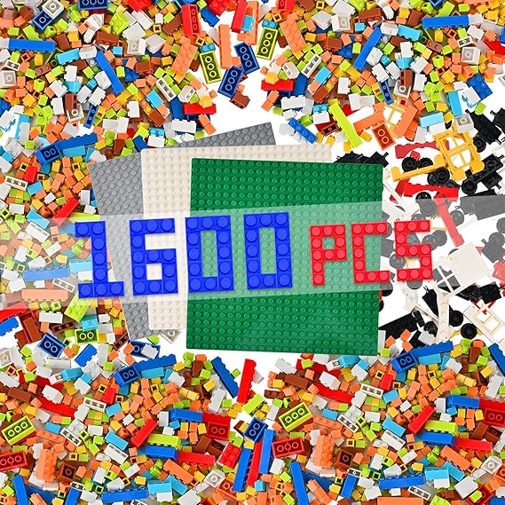 GOLDGE 1600 PCS Building Bricks Set,Classic Bulk Building Blocks
