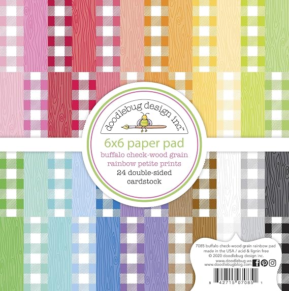 Doodlebug Design Buff/WDGRN Paper PAD 6X6 Petite