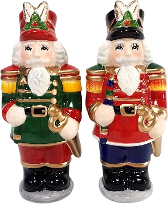 Cosmos 54546 Gifts Ceramic Nutcracker Salt and Pepper Set, 4-12-Inch