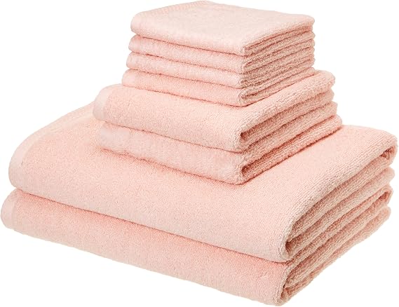 Amazon Basics Quick-Dry, Luxurious, Soft, 100% Cotton Bath Towels